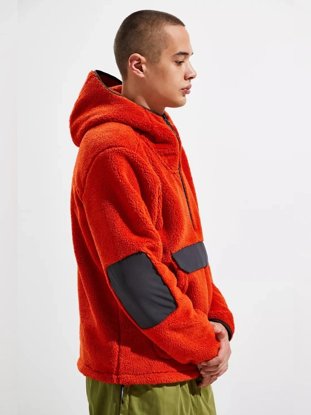 Urban Outfitters x The North Face Campshire Sherpa Fleece Hoodie Sweatshirt M
